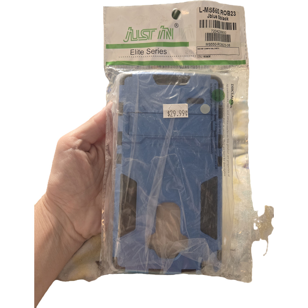 Blue & Black Rugged Kickstand Case for LG Stylo 2 / Stylo 2 Plus NIB